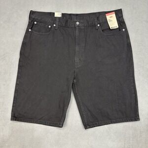 Levi's 469 Loose Fit Black Denim 12" Shorts Men‎ 42 Skater Streetwear Baggy New